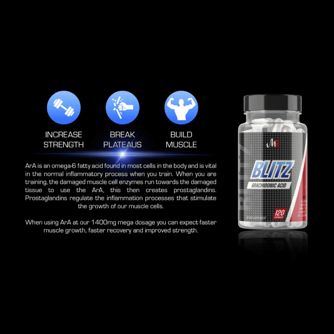 ARACHIDONIC ACID The Ultimate Plateau Breaker !; 100% VEGETAL 100% HOMMES pour AUGMENTATION FORCE ET