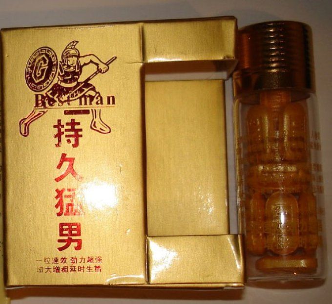 BEST MAN : Stimulant Sexuel,100% Vegetal,  homme Adulte,  2  tablettes vegetal dorees , exp2027.05