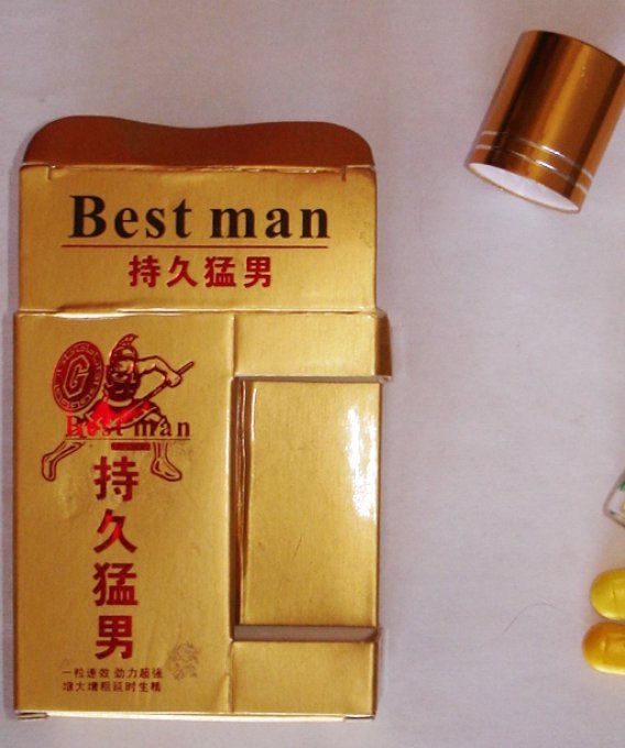 BEST MAN : Stimulant Sexuel,100% Vegetal,  homme Adulte,  2  tablettes vegetal dorees , exp2027.05
