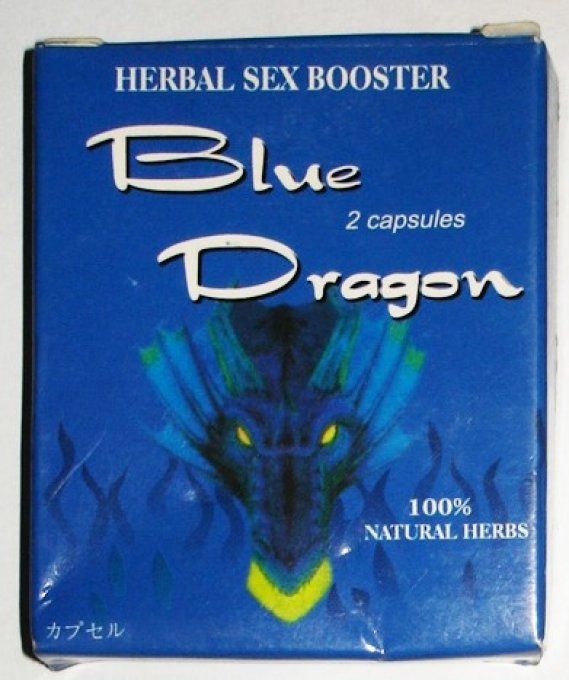 BLUE DRAGON HERBAL SEX BOOSTER : Aphrodisiaque & Stim. Sexuel,100% homme, FABRIQUE au JAPON, 2 caps