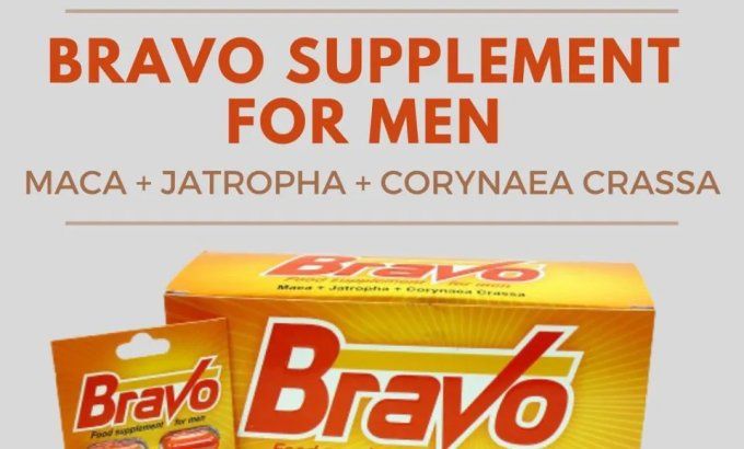 BRAVO HERBAL MALE BOTANICALS : HOMME , NOUVELLE Formule, lot 2 caps veg. ORANGE,exp: 11.2024