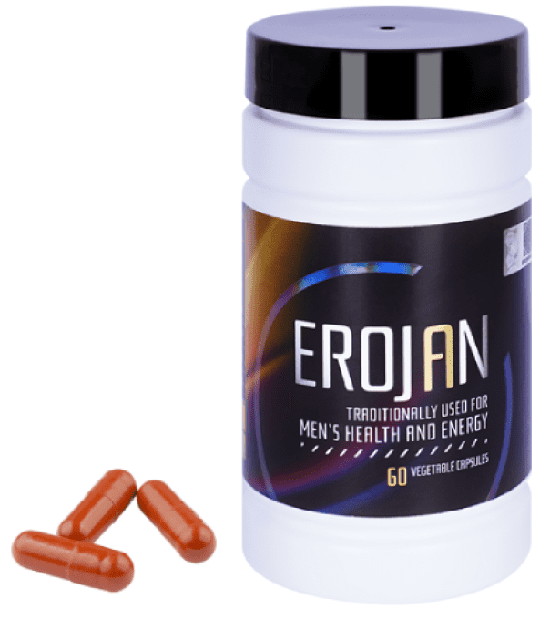 EROJAN  HERBAL SEXUAL PERFORMANCE CAPSULES FOR MEN : LOT DE 2   CAPSULES  VEGETALES  ROUGES de 545MG