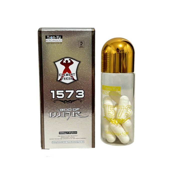 ELEMENT FRESH 1573: ERECTIONS ET  TAILLE DE LA VERGE lot de 2 gelules veg BLANCHES, exp 2027