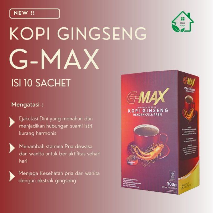 G-MAX  PURE HERBAL APHRODISIAC SEXUAL COFFEE FOR MEN AND WOMEN : lot de 1 sachet POUR 3 USAGES, 2027