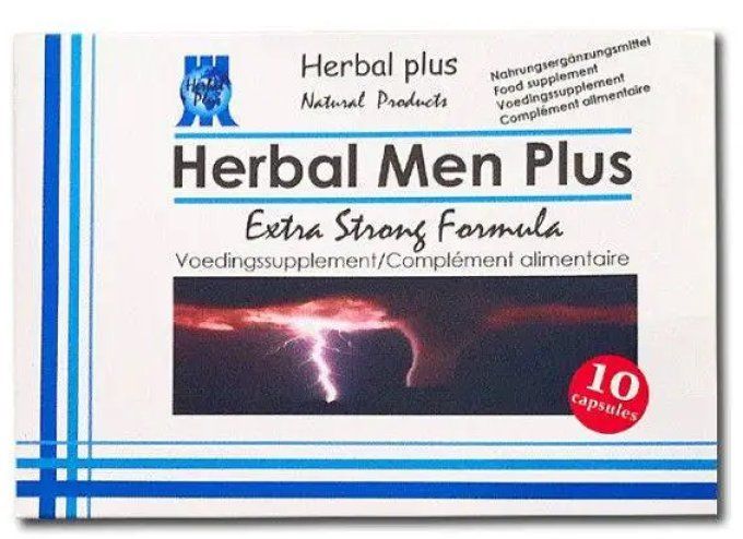 HERBAL MEN PLUS -EXTRA STRONG FORMULA:Aphrodisiaq, 100% Veg. SPECIAL HOMME,Fabriqué PAYS-BAS, 2 caps