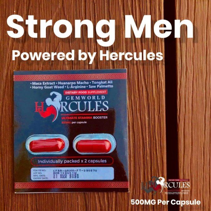 HERCULES TRADITIONAL PLANTS PREPARATION For MEN VIRILITY: Aphrodisiaq. lot 2 caps ROUGE, exp:2029 