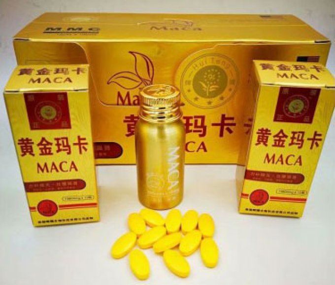 IMPERIAL TREASURE MACA: APHRODISIAQUE ,HOMME, Lot de 2 TABLETTES VEG. DOREES exp 2028.08.02
