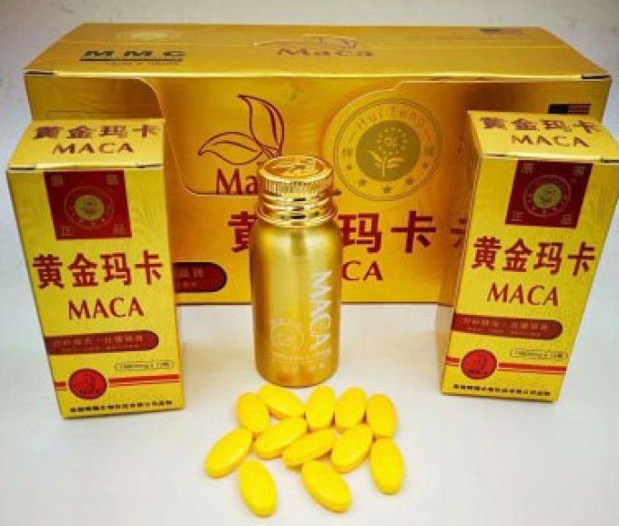 IMPERIAL TREASURE MACA: APHRODISIAQUE ,HOMME, Lot de 2 TABLETTES VEG. DOREES exp 2024.12