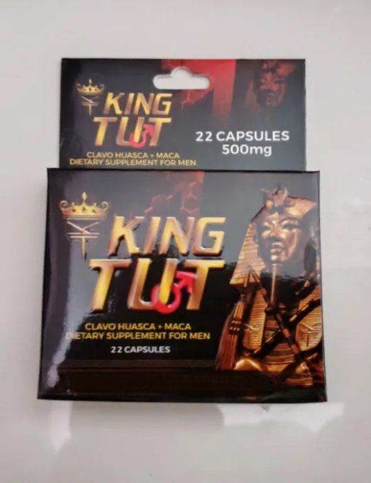 KING TUT DIETARY FOOD SUPPLEMENT FOR MEN     lot de  2 capsules vegetales  rouge de 500 mg chaque   