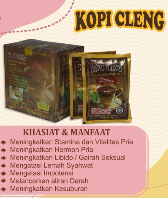 KOPI CLENG CAFE SEXUEL POUR HOMME / FEMME : stim.sex,  100% végétal, 1 sachet / 2 USAGES,EXP 12.2024