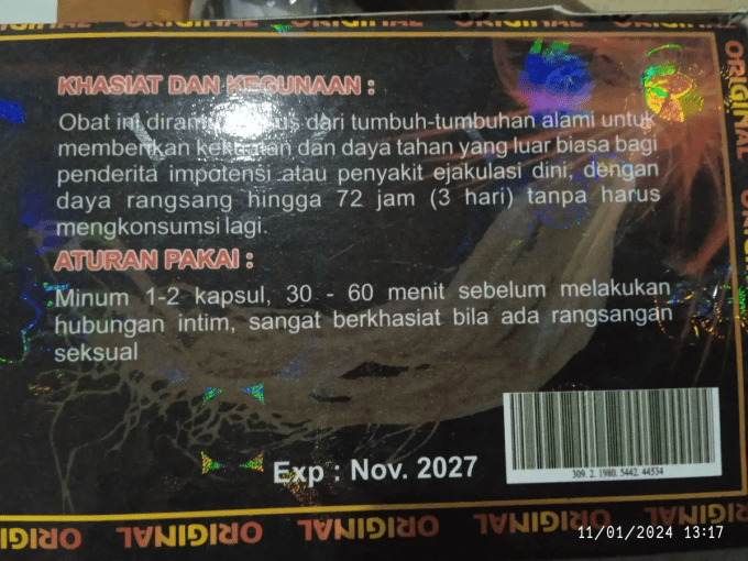 LONG BLACK HERBA - EXCLUSIVE SUPER POWER SEX FOR MEN -: 100% VEG ,Erections et Taille Verge, 11.2027