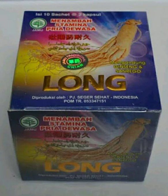 HERBA LONG - PURE HERBAL PENIS SIZE FORMULA FOR MEN :Erection/Taille de la Verge,2caps VEG. BLEU FON