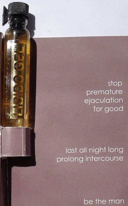 MALE LIBIDO GEL/Stop Premature Ejaculation Gel: lotion 2 ml/45 usages, agit en 5 minute! exp 12.2025