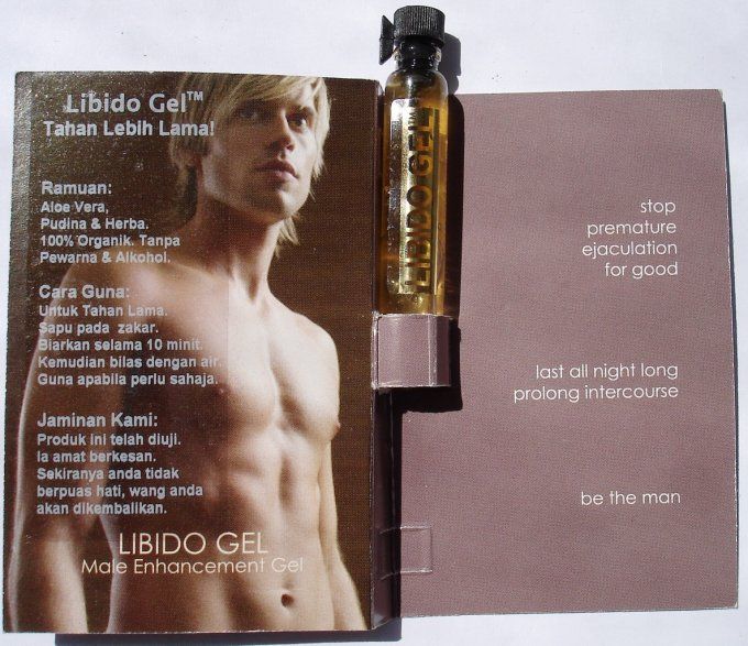 MALE LIBIDO GEL/Stop Premature Ejaculation Gel: lotion 2 ml/45 usages, agit en 5 minute! exp 12.2025