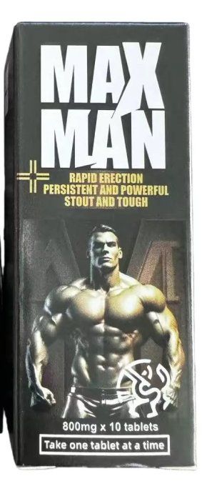 MAX MAN BLUE TABLETS EDITION :  pour hommes  adultes formules vegetale ; 800 mg par tablette BLUE 