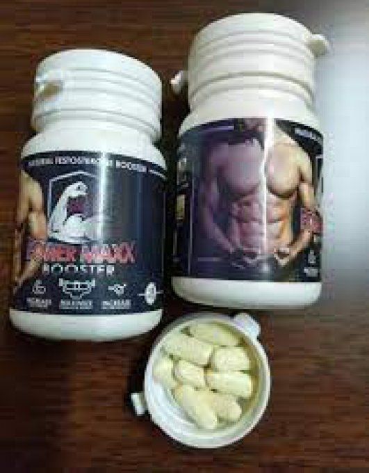 POWER MAXX BOOSTER TABLETS: HERBAL SEXUAL FORMULA HOMME , LOT 2  TABS VEG. BLANCHE, EXP 2027.04