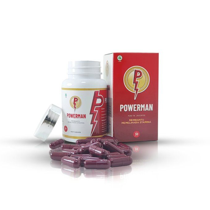 POWERMAN HERBAL RED CAPSULES FORMULA: 100% HOMME pour ERECTIONS & TAILLE VERGE,lot de 2 ,exp:2026.05