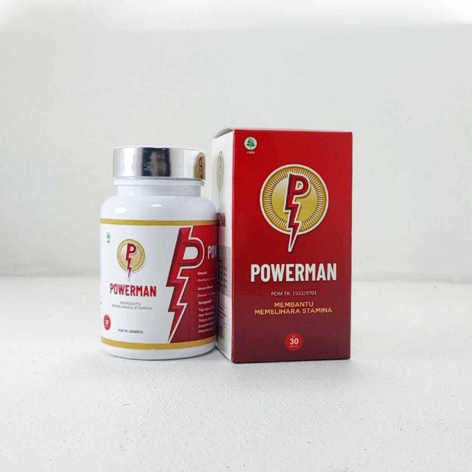 POWERMAN HERBAL RED CAPSULES FORMULA: 100% HOMME pour ERECTIONS & TAILLE VERGE,lot de 2 ,exp:2026.05