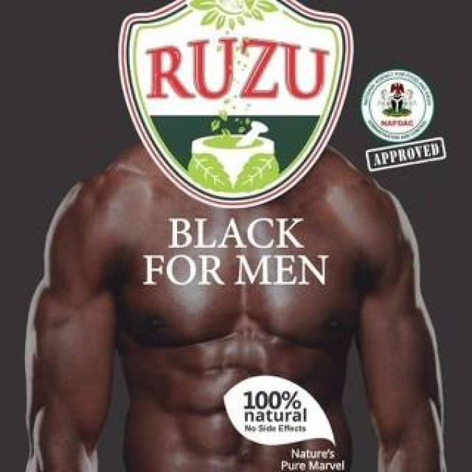 RUZU  SPECIAL BLACK FORMULATION FOR MEN ONLY - NOUVELLE FORMULE AMELIOREE: Erection/ TAILLE VERGE