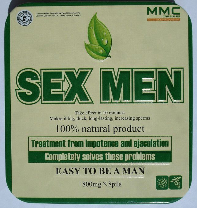 SEX MEN  HERBAL CAPSULES  FORMULA:aphrodisiaque 100% Vegetal,Homme, Special ERECTION/CONTROLE MOMENT