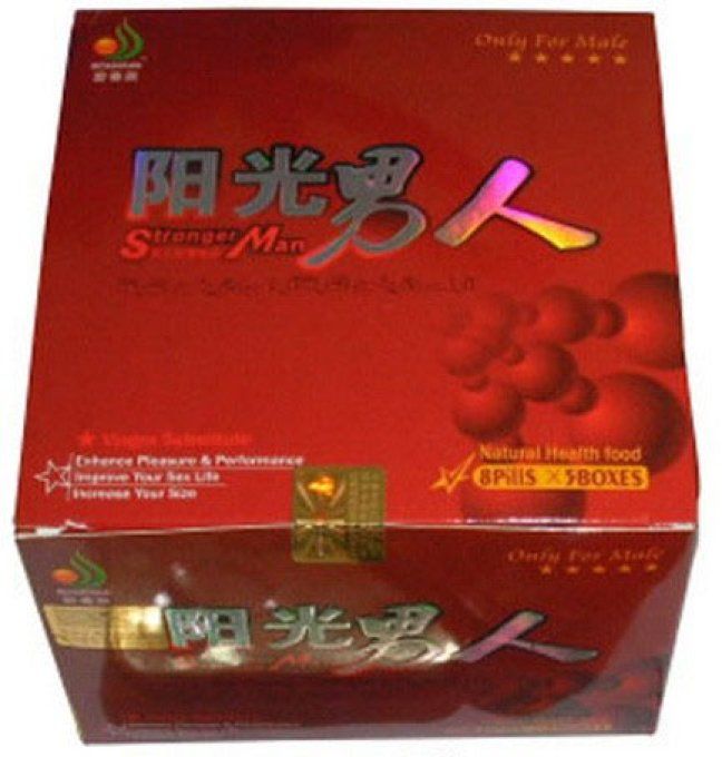 STRONGER MAN , lot de 2 capsules vegetales rouges de 800 mg , POUR HOMMES ADULTES , expire : 04.2027