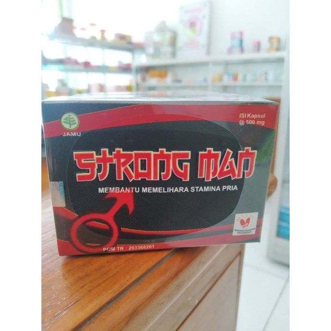 STRONG MAN INDONESIAN BOTANICAL SEXUAL FORMULA FOR MEN : lot 2 caps rouges , exp : 03.03.2026