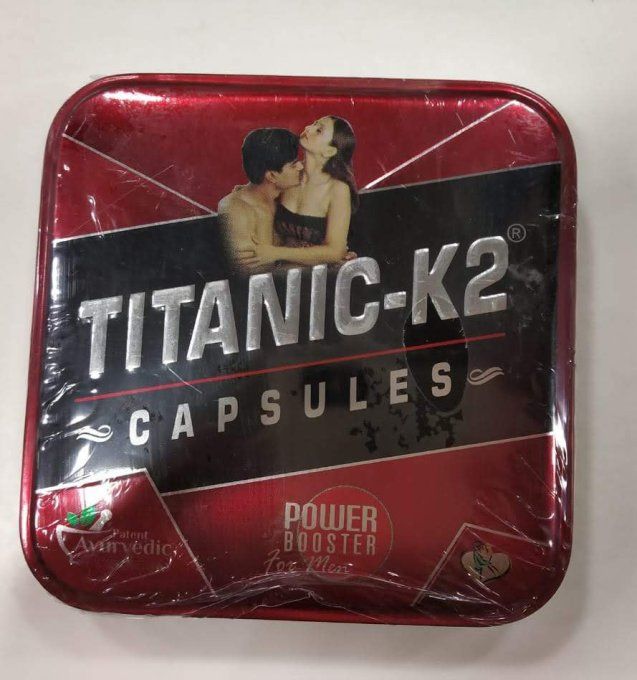 TITANIC HERBAL GOLD CAPSULES FOR SEXUAL HEALTH FOR MEN : PURE BOTANICAL FORMULA ; lot de 2 caps veg.