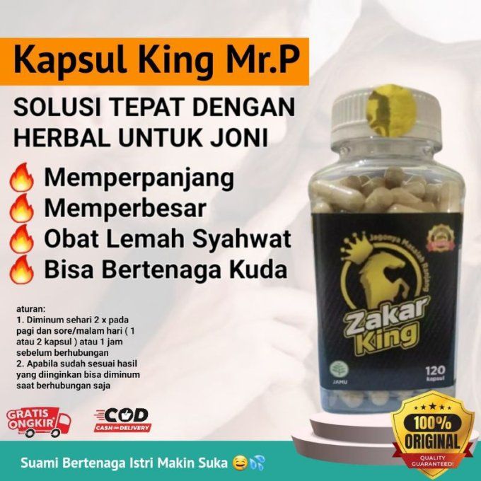 ZAKAR KING PURE INDONESIAN HERBAL SEX FORMULA FOR MEN : lot de 2 caps veg. transparentes , exp 2027.